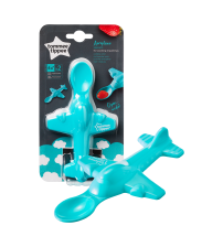 Set lingurite sub forma de avion, Tommee Tippee, baieti, 4luni+, 2 buc, Turquoise